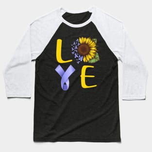 love stomach cancer sunflower Baseball T-Shirt